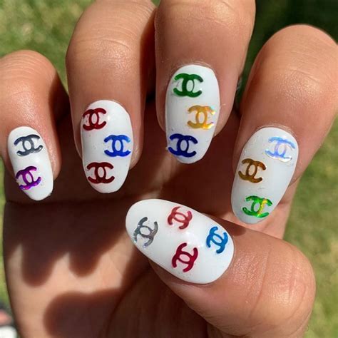 chanel nagelstickers|Chanel nail art.